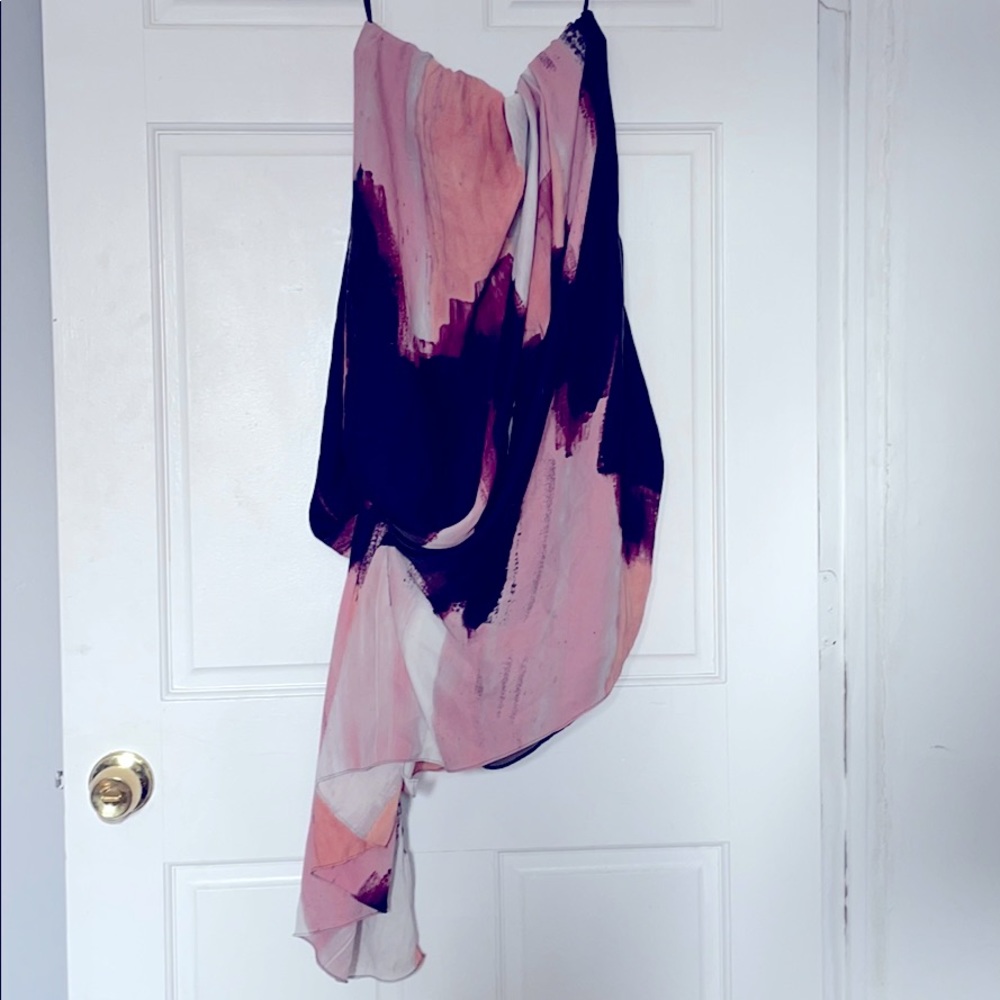 Watercolored Cocktail Dress, Sz 2 Fits Sz 4